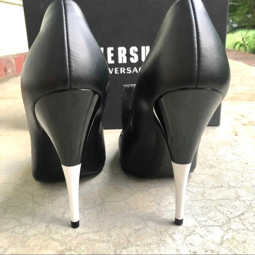 Versus Versace black leather